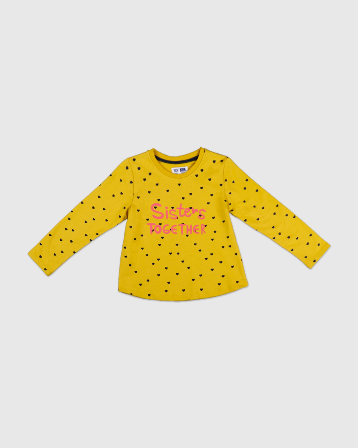 Besties/Sisters Shirt and Pants - Yellow with black poka dots shirt